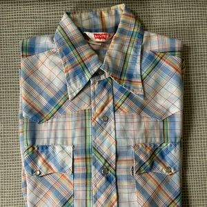 Levi’s Plaid Snap-Button Western Shirt